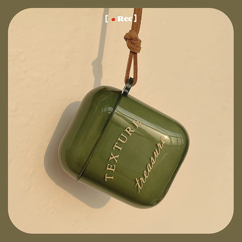 

Green silicone letter earphone capa headphone case for apple airpods 3 2 1 cases wireless Bluetooth charging box for airpod pro