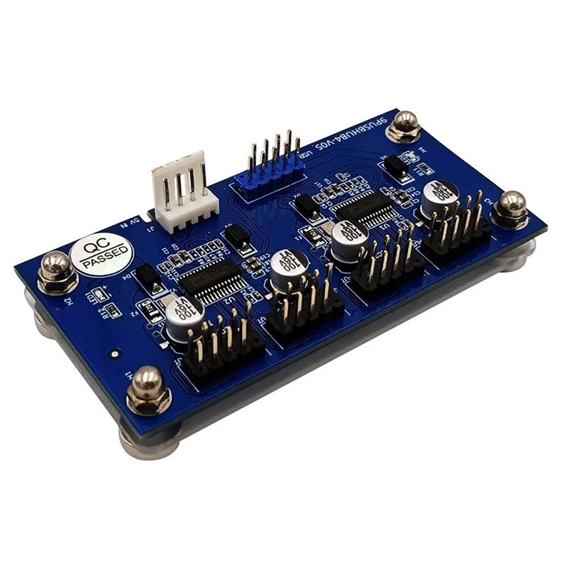 

9Pin USB Header Male 1 to 4 Female Extension Cable Card Motherboard 9-Pin USB2.0HUB2 to 8-Port USB2.0 Hub