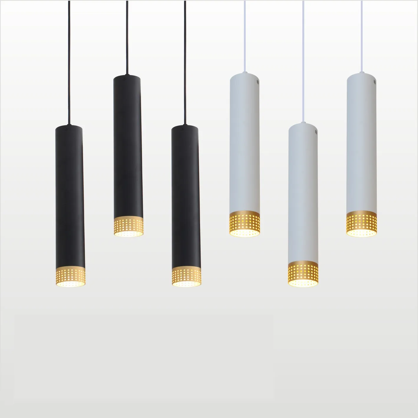 

Cylinder Dimmable 7w 12w LED Pendant Lights Long Lamps Kitchen Dining Room Shop Bar Decoration Cord Pendant Background Lights