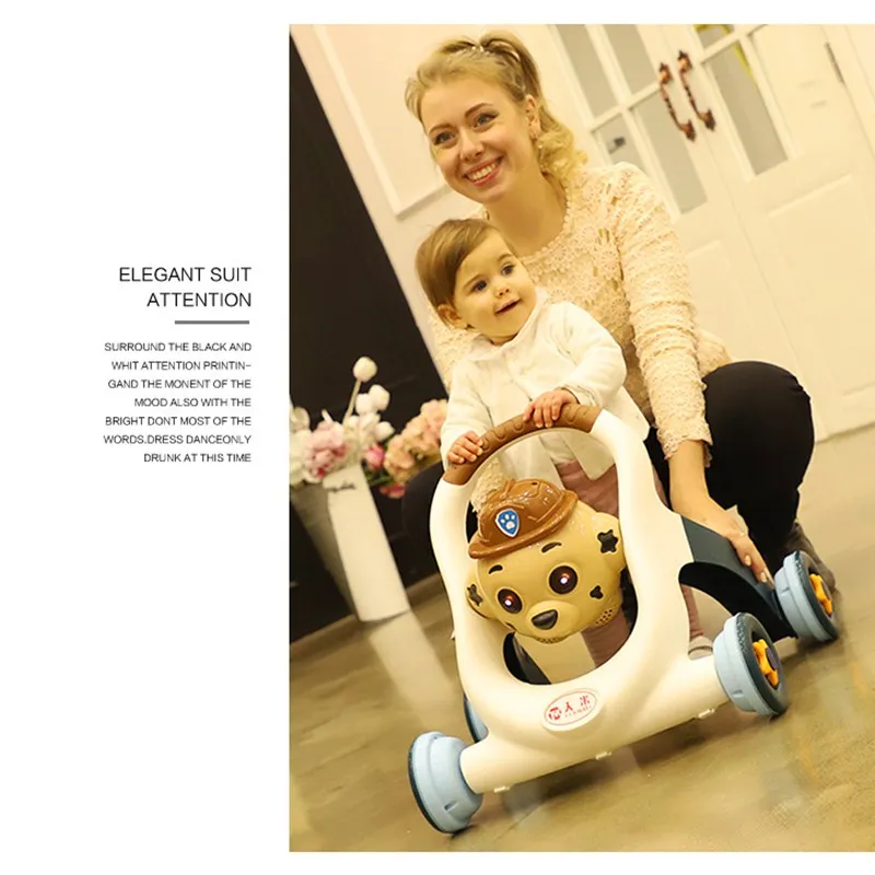Baby Walker Wheel Andador Walkers with Music for Kids Adjustable Speed Car Multifunctional Trolley Age 6-18 Months |