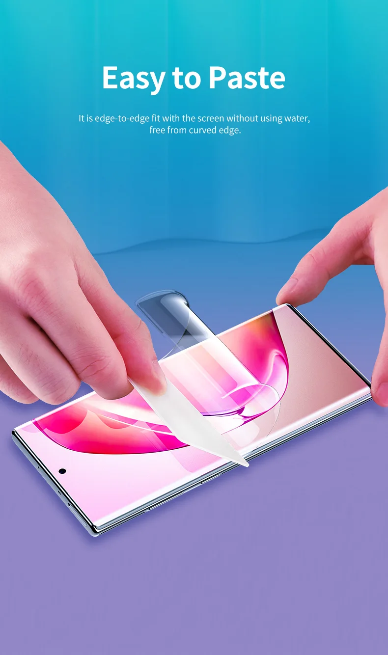 Для samsung Note 10 Plus защита экрана ROCK 0,18 мм полное покрытие 3D изогнутая мягкая Гидрогелевая пленка для samsung Galaxy Note 10