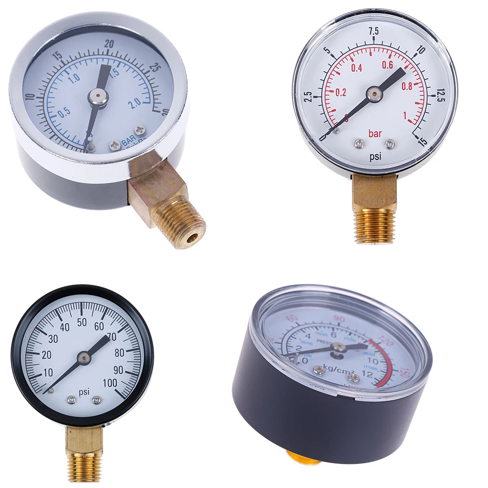 

1pc Pressure Gauge Low Pressure For Fuel Air Oil Gas Water Oil Gas Measurement 22/25/40/50mm Diameter