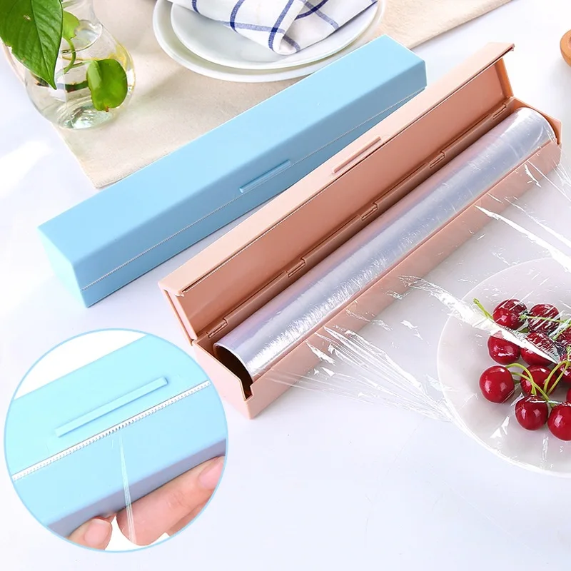 

Wrap PlasticDispenser Kitchen Tools Cling Food Wrap Cutter Dispenser Film Cutter Storage Holder Kitchen Accessories Cling Wrap