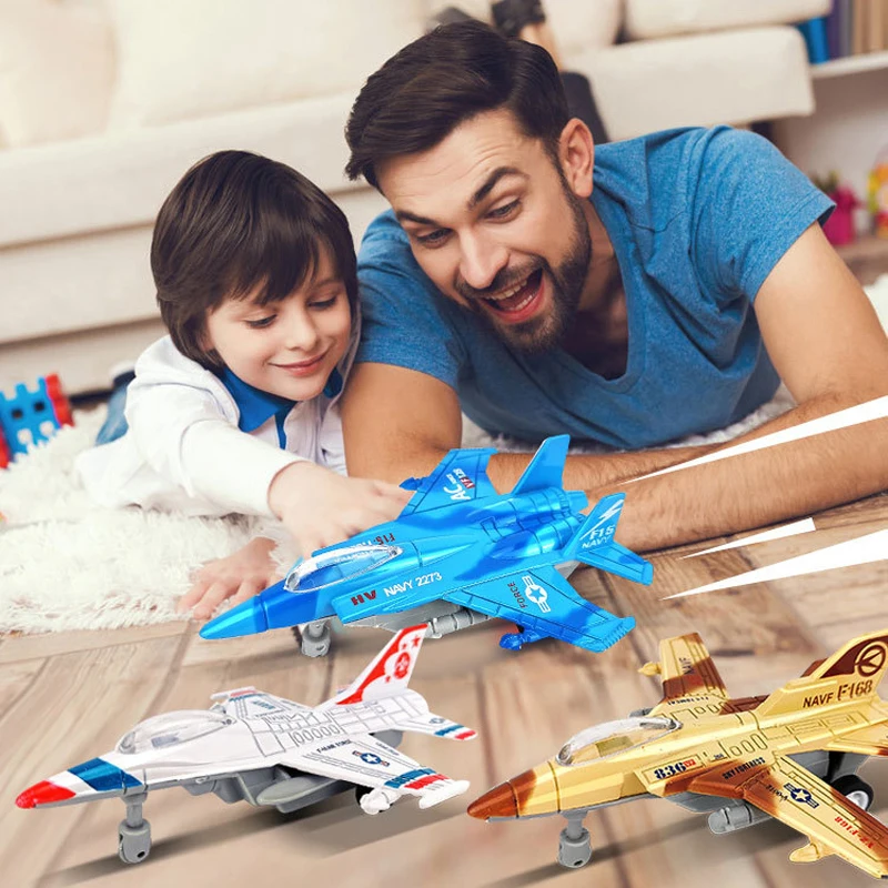 Алмаз Милитари Файтер Модель F16 F23 F117 F14 Детские игрушки Самолет Тянуть Назад Симуляция Детский подарок на день рождения.