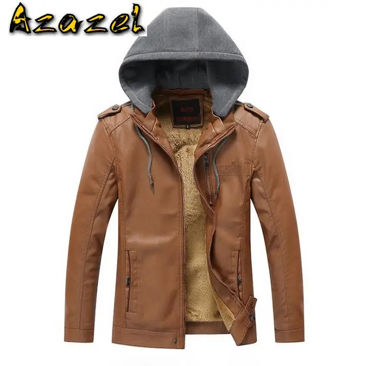 HOT 2020 New Winter Men Leather Jacket Fashion Brand High quality Fleece Lined Motorcycle Leather Coats Male Business Outerwear