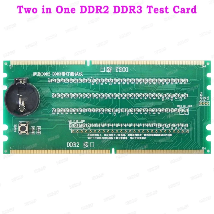 DDR2 DDR3 Two in One Два в одном Настольный ПК материнская плата Тестовая карта DDR2 DDR3/DDR4 ram слот памяти/светодиодный диагностический анализатор тест er настольная плата - Цвет: DDR2 DDR3 Two in One