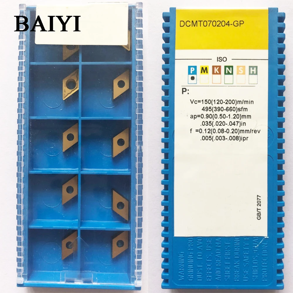 

10 шт. DCMT070204-GP 1225 Высококачественная карбидная вставка ЧПУ DCMT070204 резак Токарные инструменты для карбидного лезвия