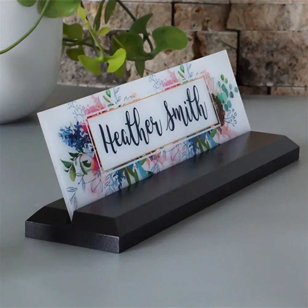 Таможня любой логотип стол имя пластина офисная поставка персонализированные