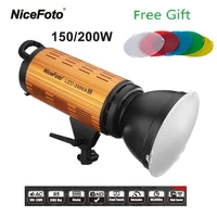 nicefoto led 1500a2000a ii 150w 200w cob led video light lamp 3200 6500k dual power supply with bowens mount app remote control
