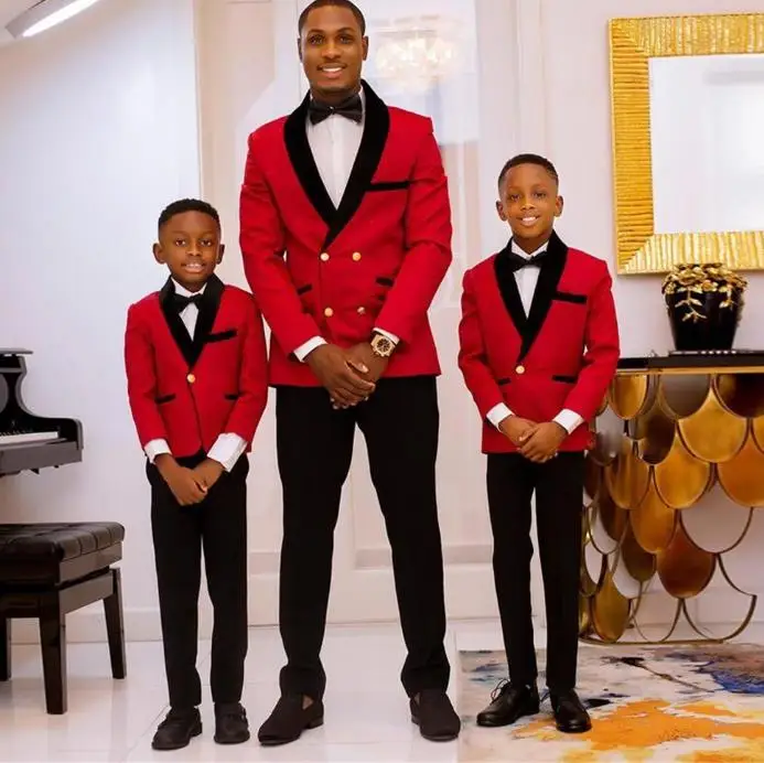 Мужской двубортный смокинг жениха с черным отложным воротником мужской костюм