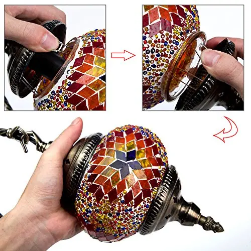 Мозаичные Лампы Ручной Турецкая мозаичная Настольная лампа с алмазной мозаики