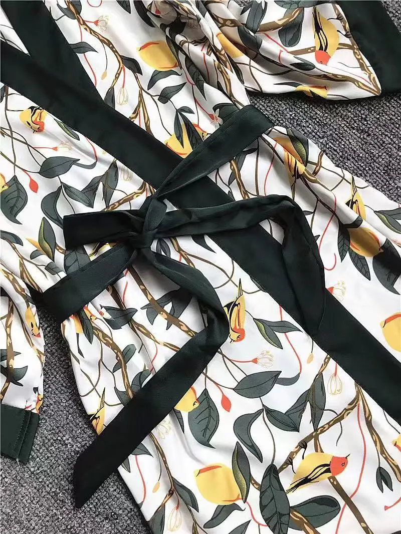 Женский пижамный комплект на осень и зиму сексуальная шелковая атласная пижама