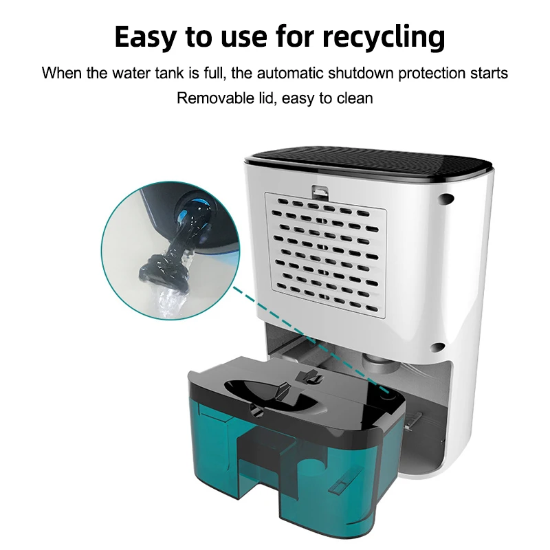 Мини Электрический осушитель воздуха Анионный очиститель 1200 мл большой