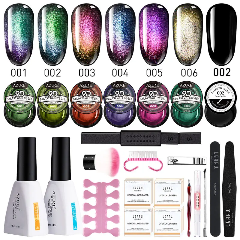 Azure Beauty 21 шт./лот Galaxy Магнитный светодиодный Гель-лак для ногтей кошачьи глаза