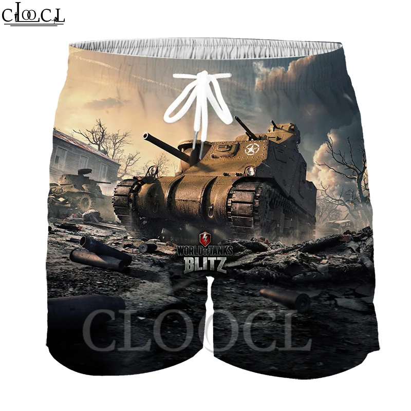 

Детские игры CLOOCL World of Tanks, Новинка лета 2021, модные милые шорты с 3D принтом для мальчиков, простые спортивные шорты для отдыха