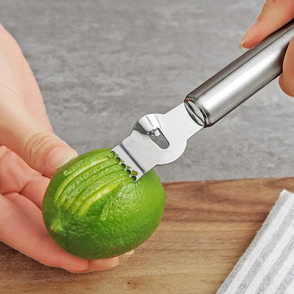 

Lemon Peeler Stainless Steel Lemon Zester Grater Limes Orange Citrus Fruit Grater Peeling Knife Kitchen Gadgets Bar Accessories