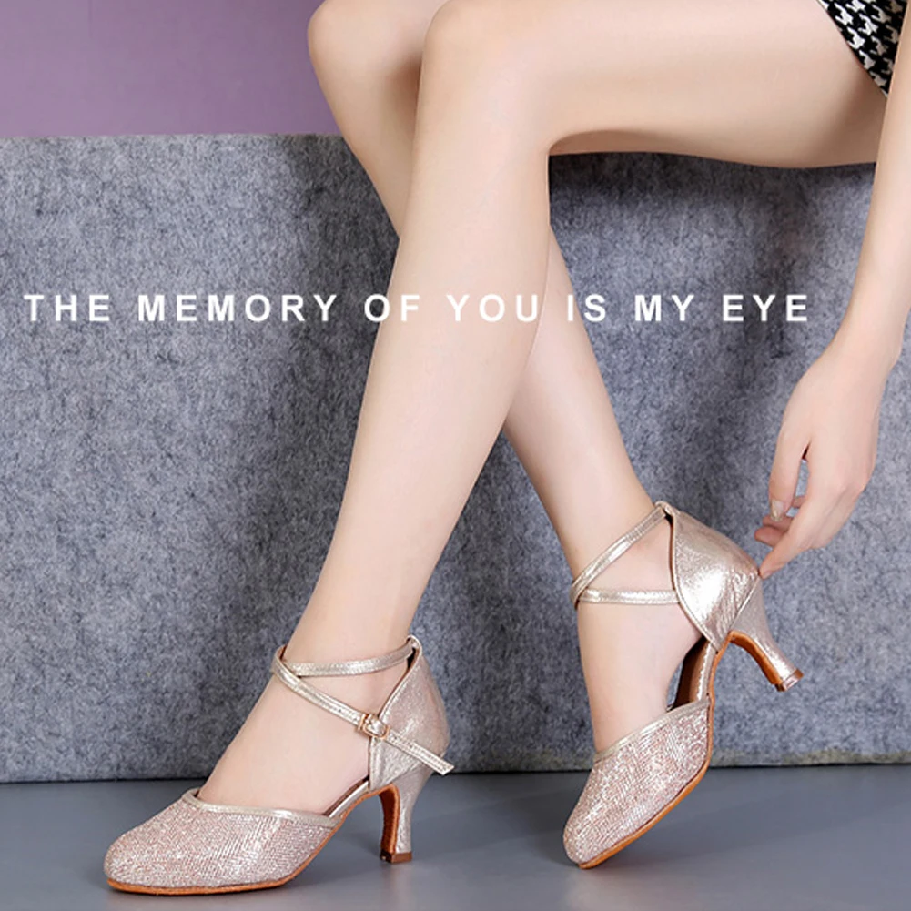 new brand girl's women's modern Ballroom Salsa tango dance shoes 7cm heel free shipping WX