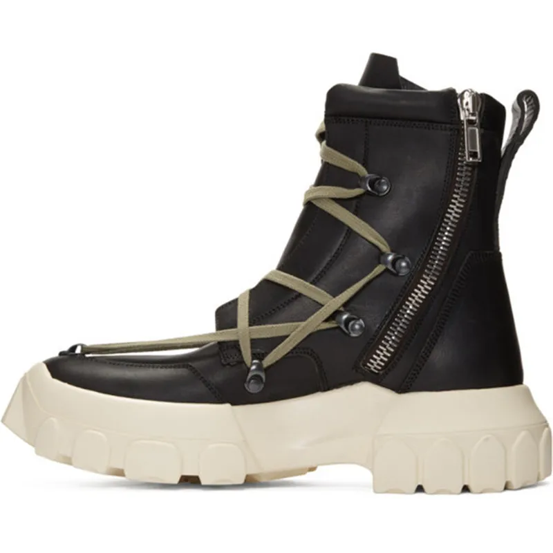 Botas hombre; коллекция года; Мужские ботинки в байкерском стиле; Модные Ботинки martin на платформе; мужская повседневная обувь с высоким берцем; 9#20/15D50