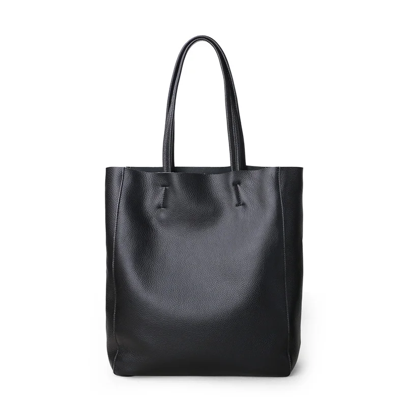

2021 new single shoulder bag portable leather bag women's head simple large capacity Tote Bag