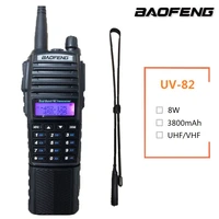 baofeng uv 82 powerful walkie talkie 8w 3800mah ham radio station vhf uhf two way radio scanner uv82 plus dual band transceiver
