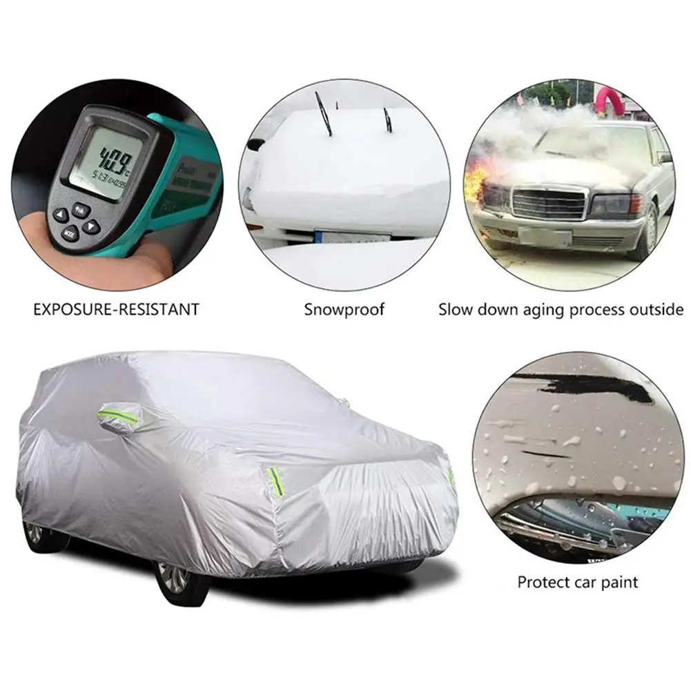 Car Protection Cover UV Resistant Waterproof Vehicle Coat Sunscreen Dust Universal Full Drop Shipping | Автомобили и мотоциклы