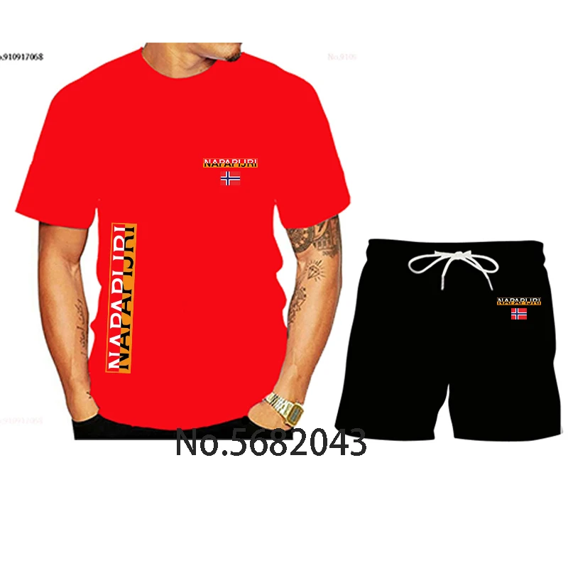 

Men's sports t-shirt and shorts suit high quality Polyester t-shirt jogging sports suit 2021 summer new