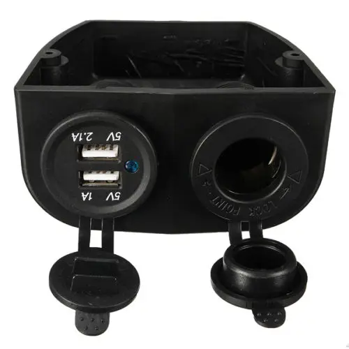 Двойной Лодка Караван Автомобильный USB прикуриватель Разветвитель 12V зарядное