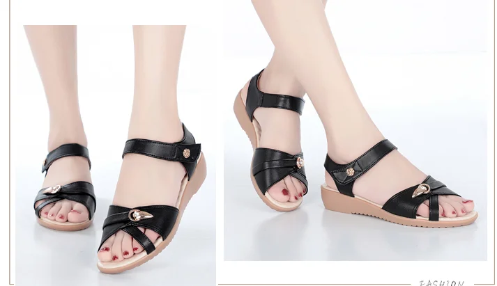 Lady's Big Sizes (4-12) Sweet Pleated Wedges Open Toe Thick Heels Sandals Fashion Ankle-Wrap Thin Shoes Summer Patry Wedding | Обувь