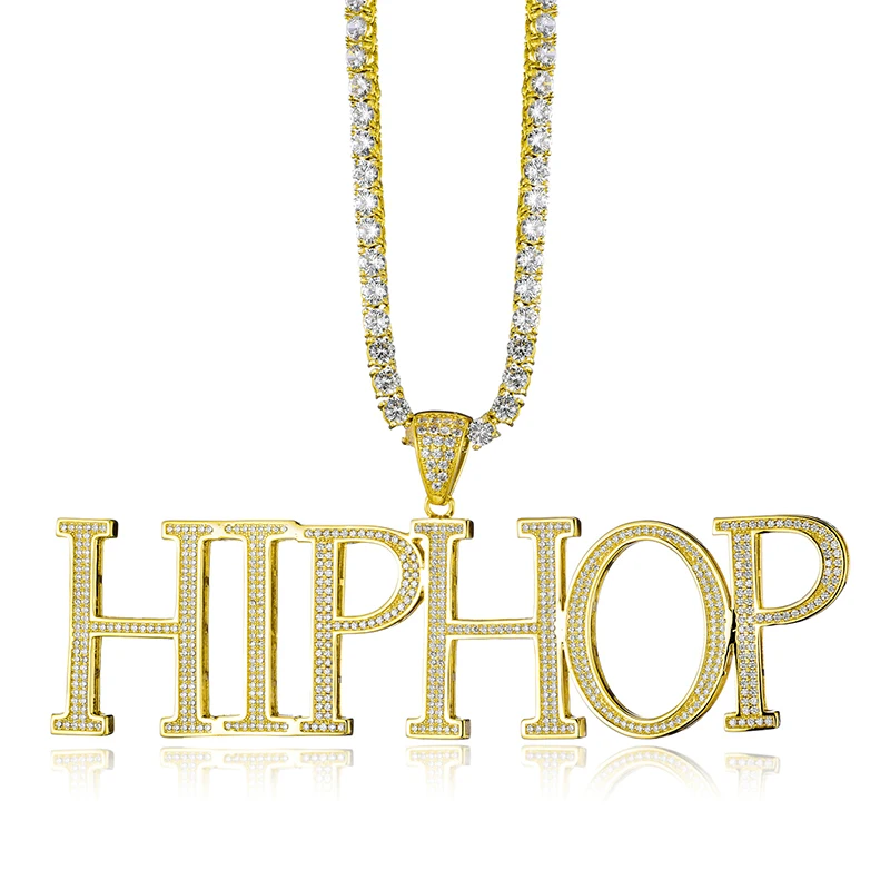 В стиле хип-хоп пользовательское имя пузырь кубического циркония Bling Комбинации