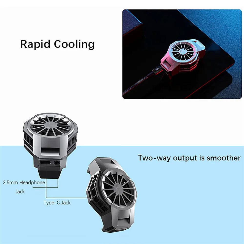 

Heat Sink Deuterium Cooler Holder Mute Radiator Cooling Fan Type-C for Nubia Red Magic Gaming Phone Accessories