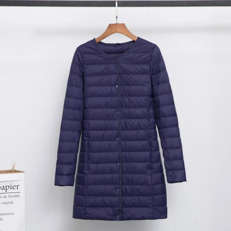 Женский пуховик на утином пуху SEDUTMO длинный Повседневный светильник размера плюс