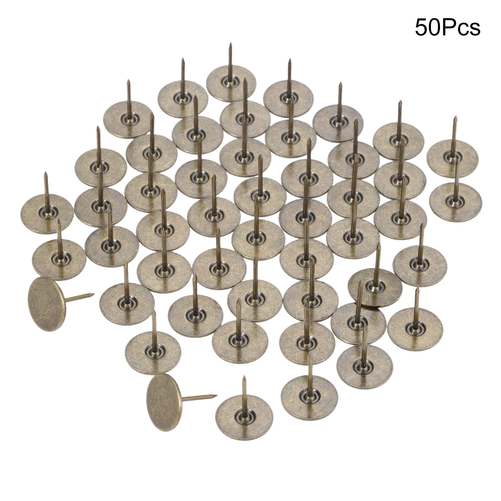 

50 шт. Античная бронзовая плоская головка мебельные гвозди чехол для украшений барабан Диван Декоративные гвоздики шпильки застежки для ног...
