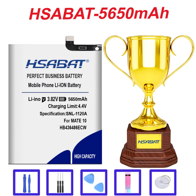 HSABAT 5650 мАч HB436486ECW Аккумулятор для HUAWEI mate 10 mate 10 Pro Lite/P20 Pro L09 L29 L09 Nova 2 Plus Nova 2I Honor 9I