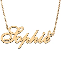 sophie name tag necklace personalized pendant jewelry gifts for mom daughter girl friend birthday christmas party present