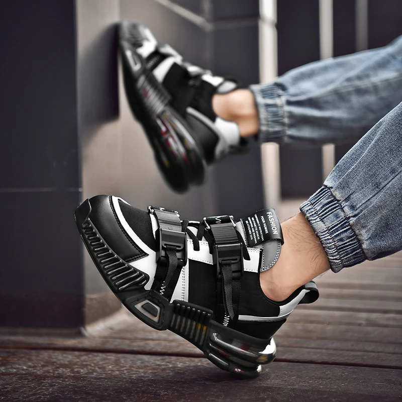 Fashio Buckle Strap Men Hip Hop Shoes Superstar Platform Men Sneakers High Quality Chunky Trainers Men Popcorn Running Shoes Man