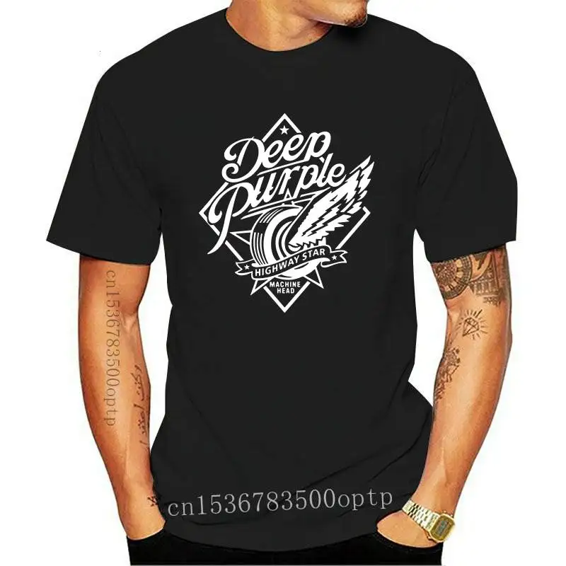 New Black Deep Purple Men's Cotton T-shirt Highway Star Style Tshirt 2021 Summer Brand Tee-shirt Male Top Tees Bigger Size