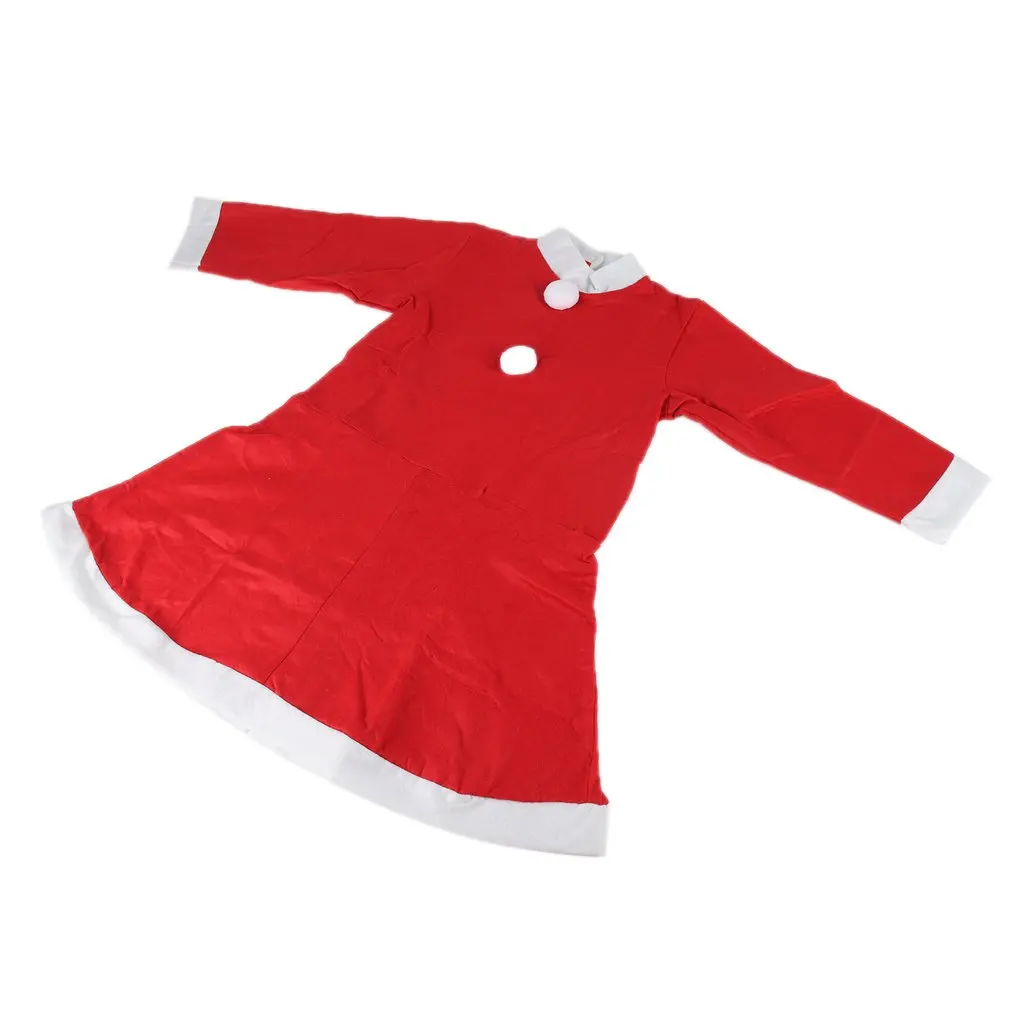 Рождественский комплект одежды для детей теплый красный костюм Санта Клауса