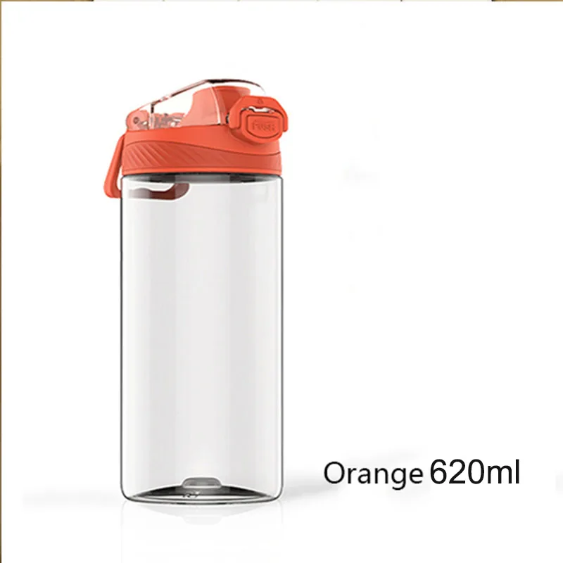 Orang 620ML Спортивная чашка Xiaomi Tritan 620 мл с защитным замком, Нетоксичная и безвкусная устойчивость к падению при высокой температуре, открытая одной рукой - Цвет: Orang 620ML