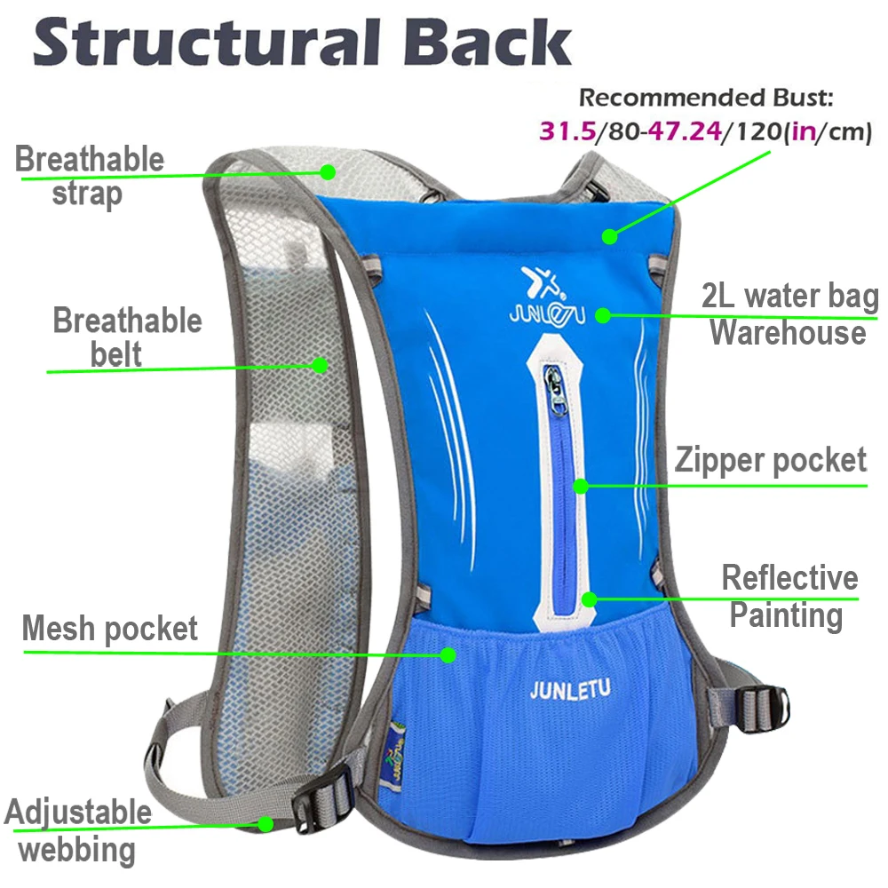 Рюкзак мужской/женский для бега ультралегкий дышащий спортивный ранец сумка