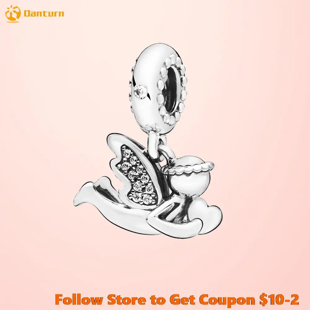 

2020 New 925 Sterling Silver Beads Angel of Love Dangle Charms fit Original Pandora Bracelets Women DIY Jewelry
