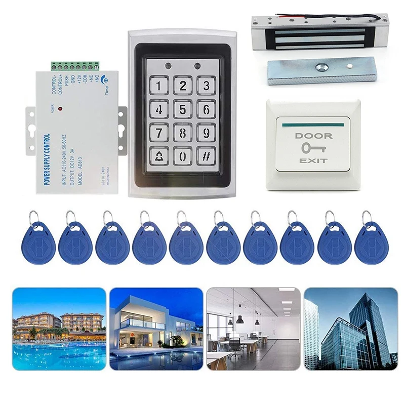 Система контроля допуска к двери Электрический магнитный дверной замок карта