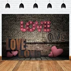 Фон для фотосъемки на День святого Валентина с изображением кирпичной стены для влюбленных свадьбы невесты в стиле любви фон для фотостудии с сердцем