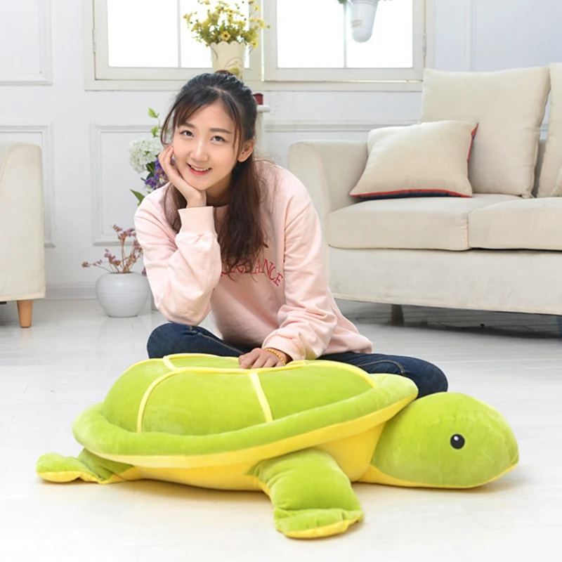 Green Big Eyes Turtle Plush Toys Tortoise Animals Dolls Doll Soft Stuffed Animal Cushion for Children | Игрушки и хобби