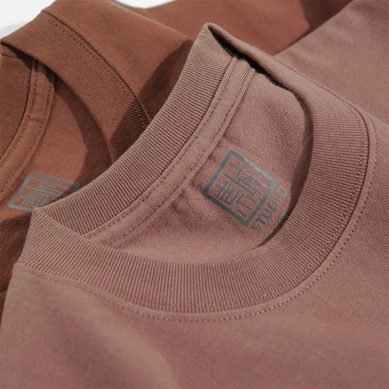 

Pure Cotton Heavy Weight T-Shirts For Men And Women Basic Classic Couple Short Sleeves Round Neck Vintage Not Shrinktops Tops