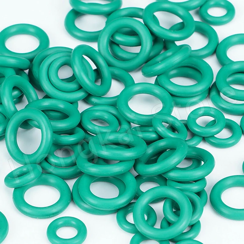5-50pcs CS 2.4mm*OD 8-60mm Green Fluorine Rubber O Ring ID 3.2-55.2mm FKM Seal Washer Good Oil Resistance