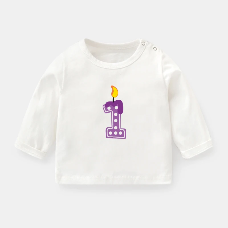 Футболка детская с длинным рукавом и принтом свечи |