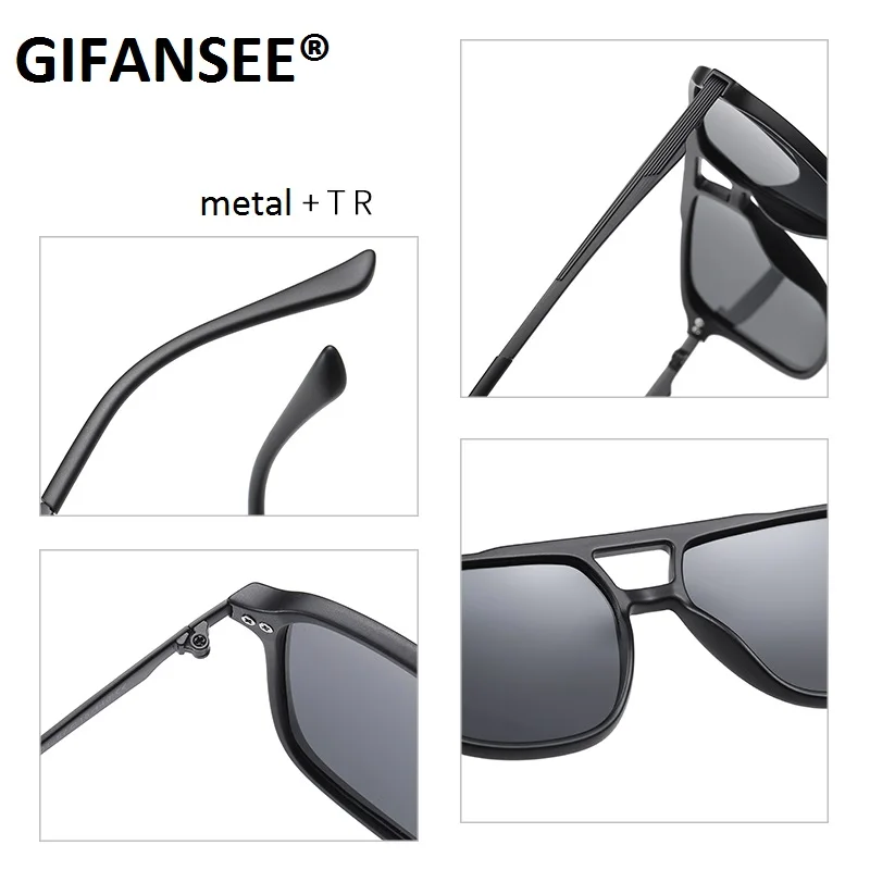 Очки солнцезащитные GIFANSEE поляризационные для мужчин и женщин винтажные