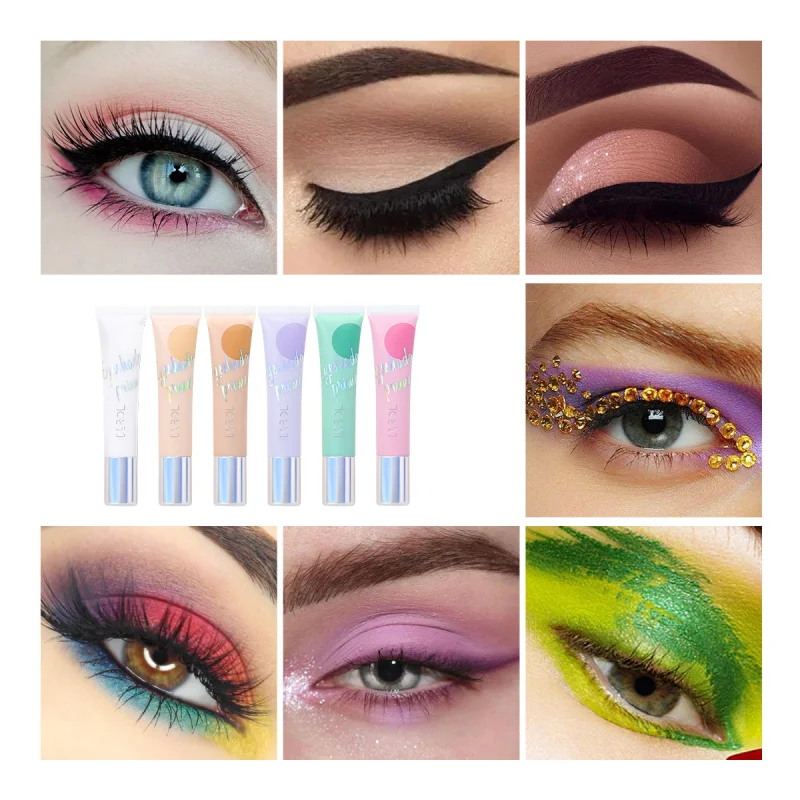 

White Dark Eye Shadow Base Cream Eye Concealer Easy To Color Base Makeup 24 Hours Makeup Waterproof Matte Eyeshadow Primer