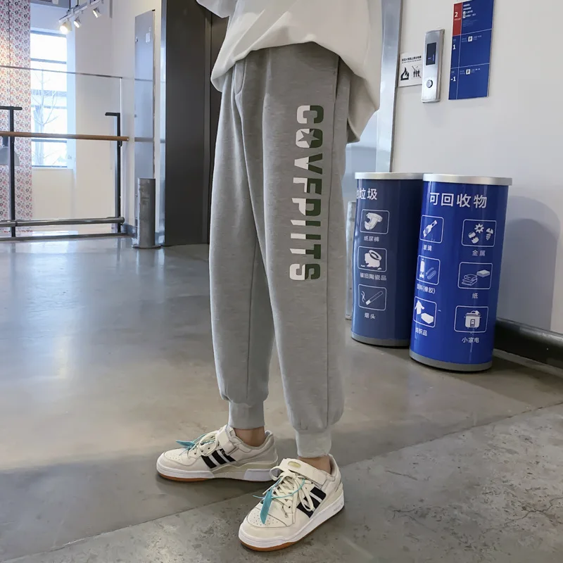 

ICCLEK Sports Pants Men's Loose Trousers Nine-point Beam Pants 2021 Fall Boys Thin Pants Cargo Pants Men Joggers Baggy Pants