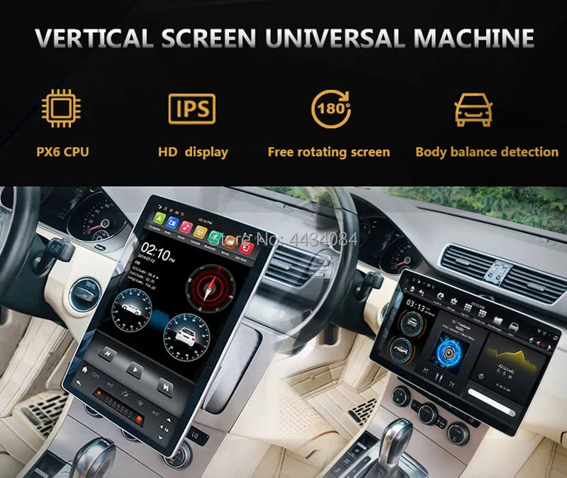 

Ouchuangbo 12.8 Inch Tesla style Car GPS 2 DIN Universal Android 9.0 Radio With 1920*1080 4GB 64GB Multimedia Player Carplay